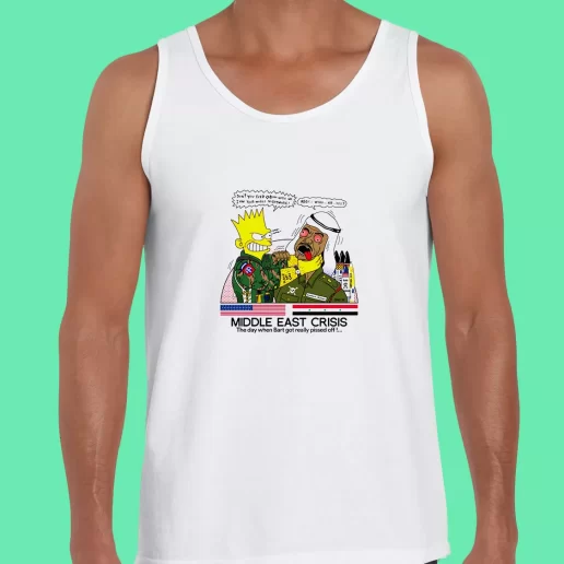 Beach Tank Top Bart Middle East Crisis Simpsons
