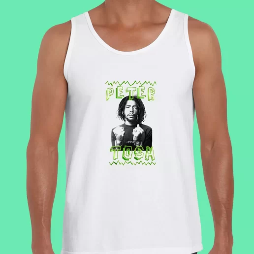 Beach Tank Top Retro Reggae Jamaica Peter Tosh