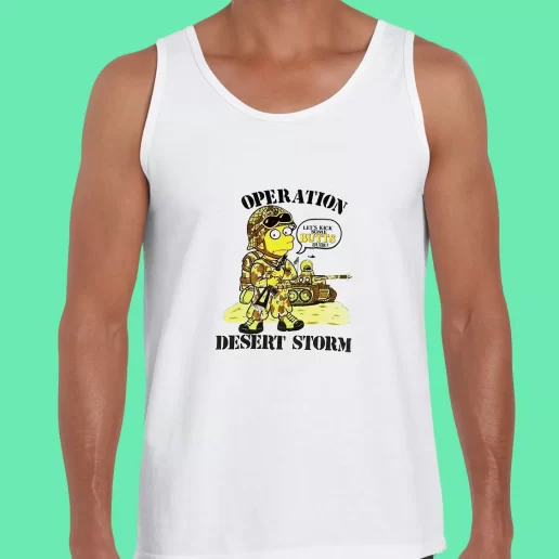 Beach Tank Top Simpsons Bart Operation Desert Storm