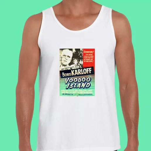 Beach Tank Top Voodoo Island Retro Horror Movie