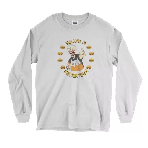 Bob Fieri Welcome To Burgertown Thanksgiving Long Sleeve T Shirt