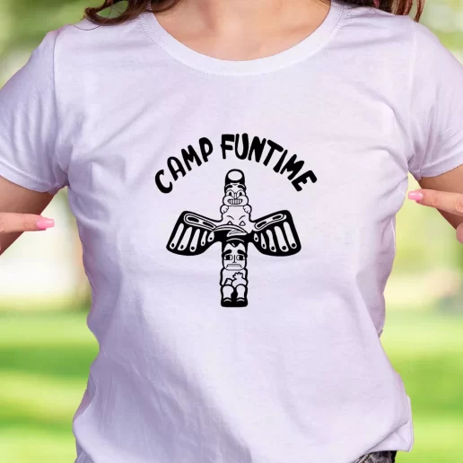 Cool T Shirt Camp Funtime Totem Pole Retro