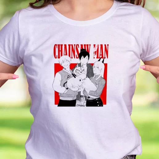 Cool T Shirt Chainsaw Man Devil Hunters