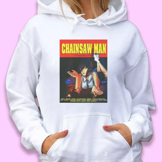 Cute Hoodie Chainsaw Man Pulp Fiction