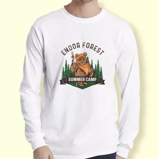 Graphic Long Sleeve T Shirt Endor Forest Summer Camp