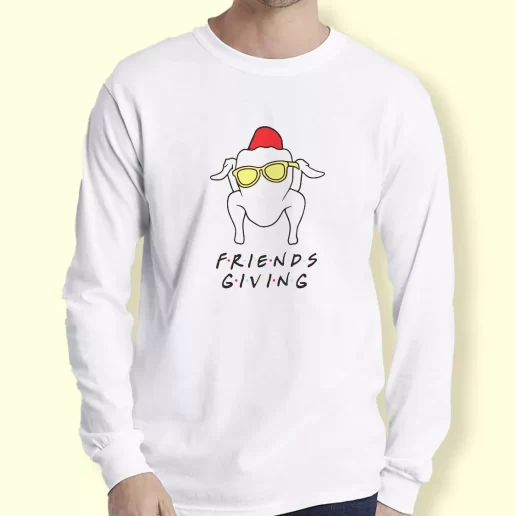 Graphic Long Sleeve T Shirt Friends Giving Parody