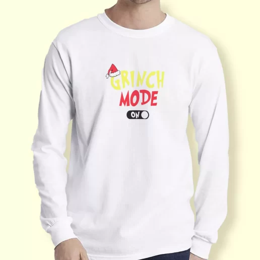 Graphic Long Sleeve T Shirt Grinch Mode On