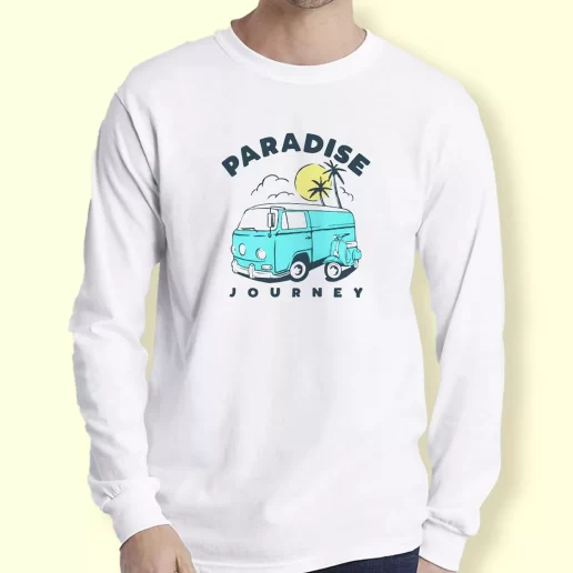 Graphic Long Sleeve T Shirt Paradise Journey Caravan Camping