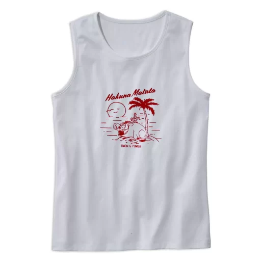 Hakuna Matata Timon and Pumba Beach Vacay Summer Tank Top