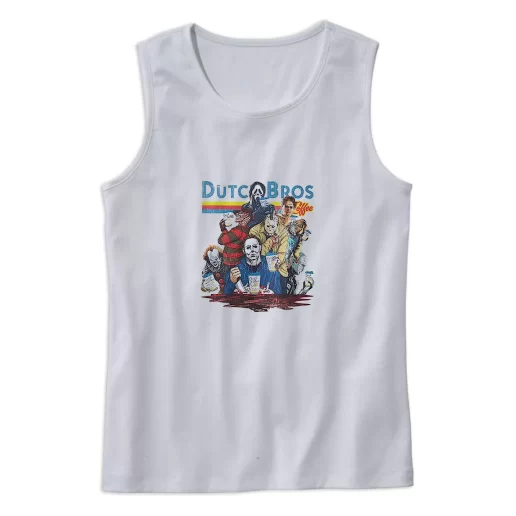 Horror Movies Characters at Dutch Bros Coffee Summer Tank Top