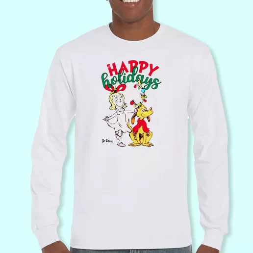 Long Sleeve T Shirt Design Cindy Lou Happy Holidays