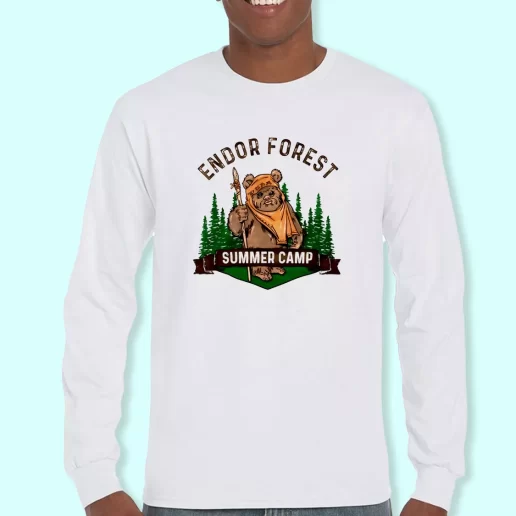 Long Sleeve T Shirt Design Endor Forest Summer Camp