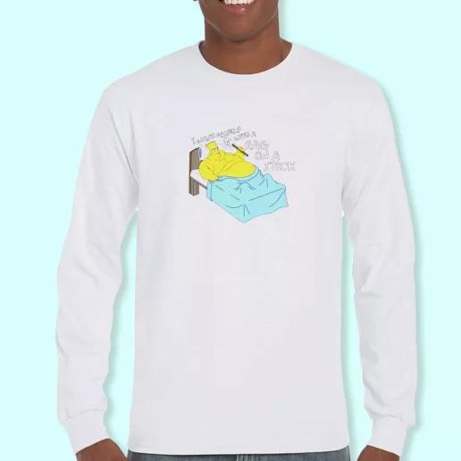 Long Sleeve T Shirt Design I Wash Myself Funny Bart