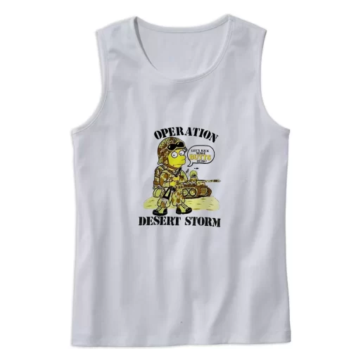 Simpsons Bart Operation Desert Storm Summer Tank Top