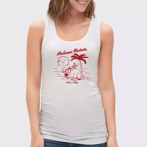 Women Classic Tank Top Hakuna Matata Timon and Pumba Beach Vacay