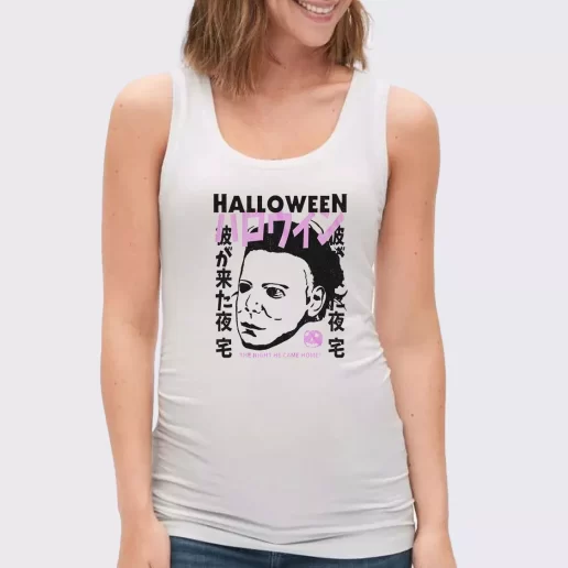 Women Classic Tank Top Halloween Japanese Movie Poster Michael Myers