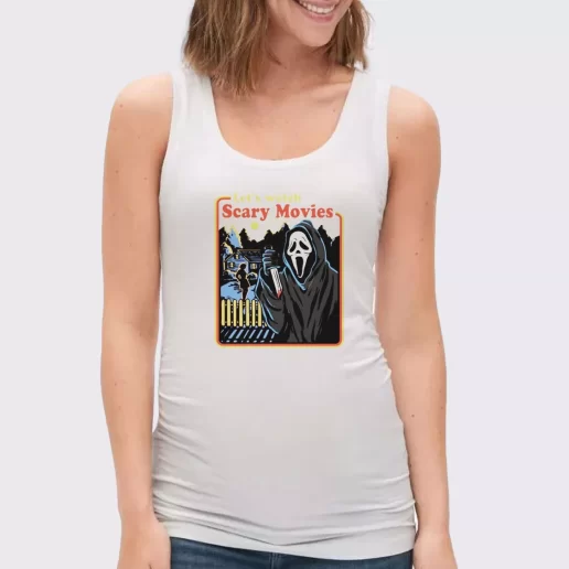 Women Classic Tank Top LetS Watch Scary Horror Movies