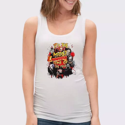 Women Classic Tank Top The Most Wonderful Time of The Year Halloween Horror