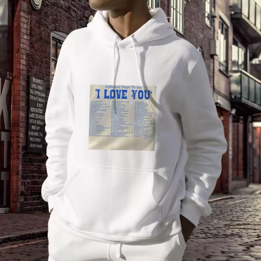 Aesthetic Different Ways Say I Love You Hooded Christmas Sweater 1