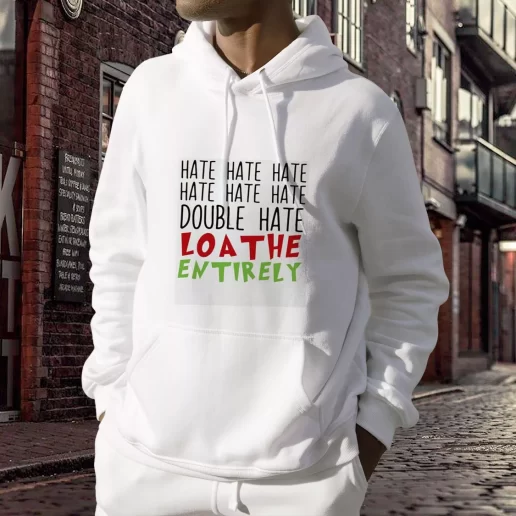 Aesthetic Double Hate Loa The Entirely Hooded Christmas Sweater 1