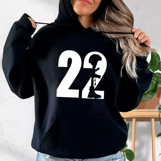 Aesthetic Hoodie 22 A Day Veteran Warrior Gifts For Veterans Day 1