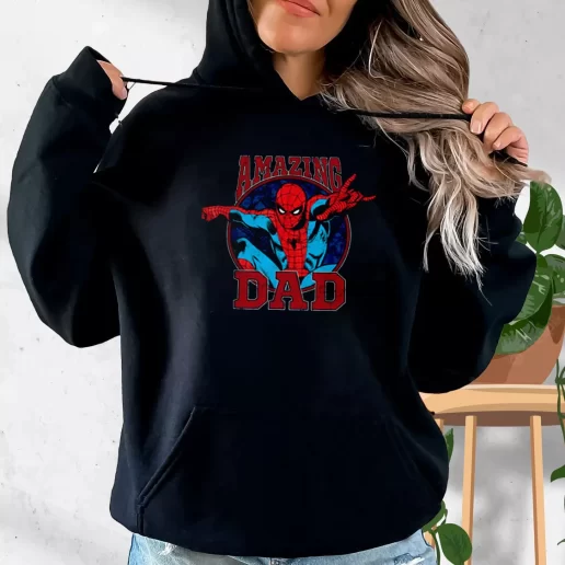 Aesthetic Hoodie Amazing Dad Spiderman Style Gift Fo Father In Law 1