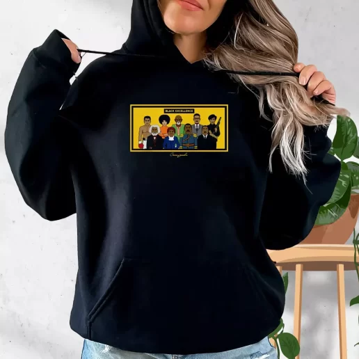 Aesthetic Hoodie Black Excellence Ali Frederick Douglass Angela Davis Harriet Tubman Sebi Malcolm X Martin Luther King 1