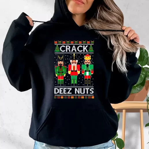 Aesthetic Hoodie Crack Deez Nuts Xmas Costume 1