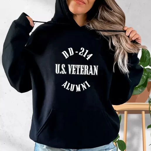 Aesthetic Hoodie DD 214 Alumni US Veteran Gifts For Veterans Day 1