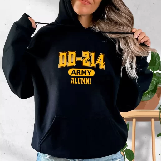 Aesthetic Hoodie DD 214 Army Alumni Gifts For Veterans Day 1