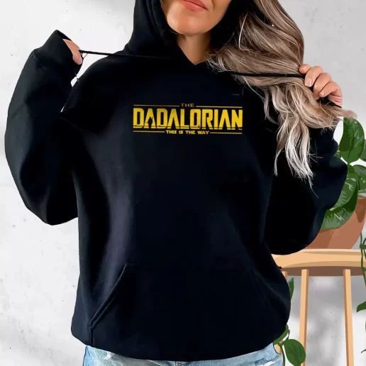 Aesthetic Hoodie Dadalorian This Is The Way Mandalorian Gift Fo Father In Law 1