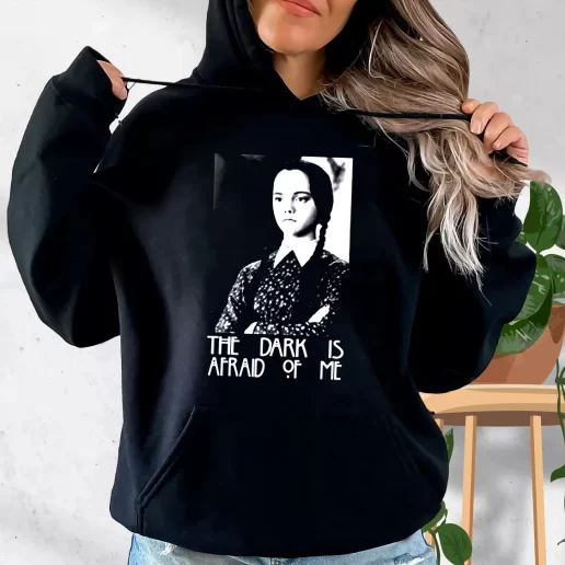 Aesthetic Hoodie Dark is Afraid of Me Wednesday Addams Family 1