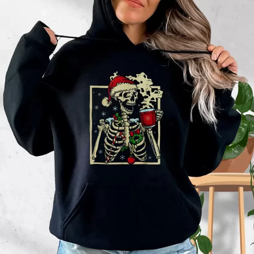 Aesthetic Hoodie Dead Inside Skeleton Christmas Xmas Costume 1