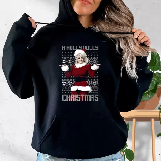 Aesthetic Hoodie Dolly Parton Holly Dolly Christmas Xmas Costume 1