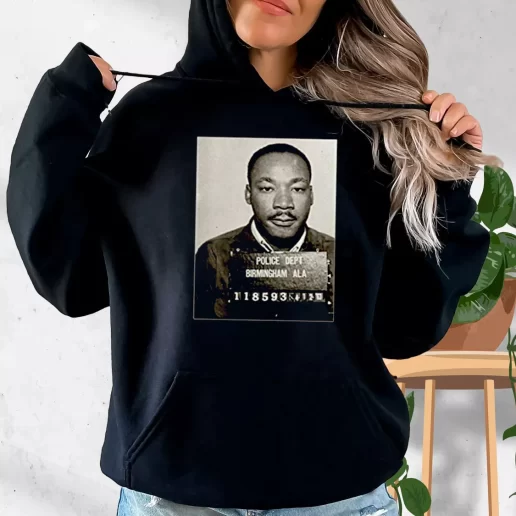 Aesthetic Hoodie Dr Martin Luther King Jr Mugshot Civil Rights 1