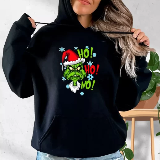 Aesthetic Hoodie Grinch mashup santa ho ho ho Xmas Costume 1