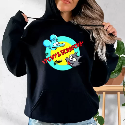 Aesthetic Hoodie Itchy And Scratchy Show Rocket Trendy Outfit 1