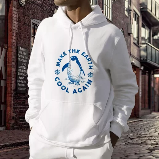 Aesthetic Hoodie Make Earth Cool Again Climate Costume For Earth Day 1