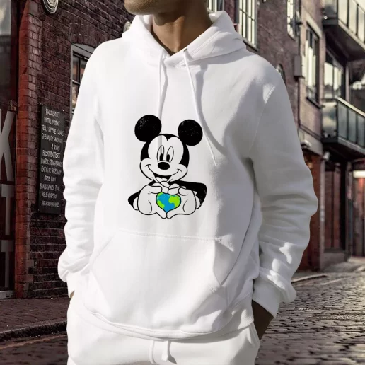 Aesthetic Hoodie Mickey Holding Earth Costume For Earth Day 1