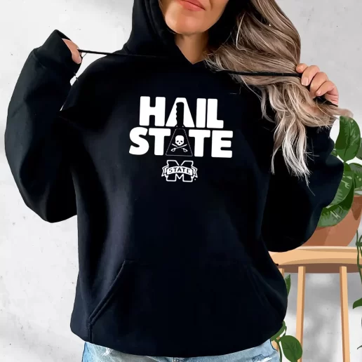 Aesthetic Hoodie Mississippi State Bulldogs Mike Leach Hail State 1