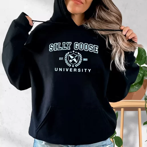 Aesthetic Hoodie Silly Goose University Est 1869 Trendy Outfit 1