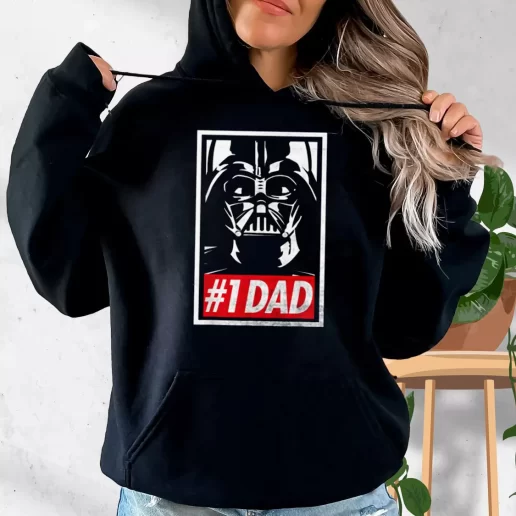 Aesthetic Hoodie Star Wars Darth Vader Number 1 Dad Propaganda Gift Fo Father In Law 1