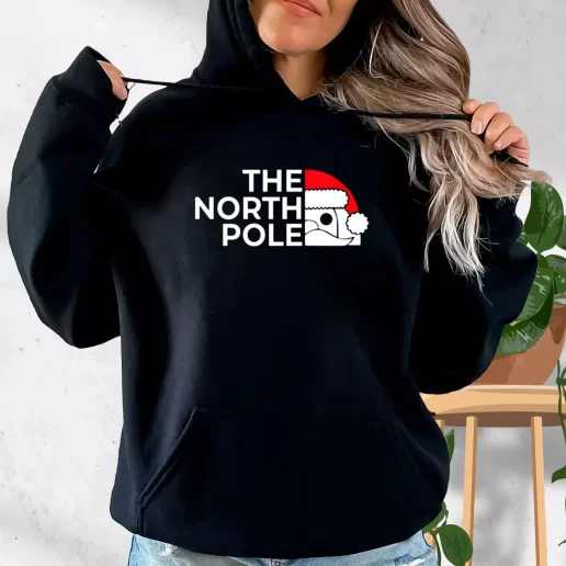 Aesthetic Hoodie The NORTH POLE Santa Christmas Xmas Costume 1