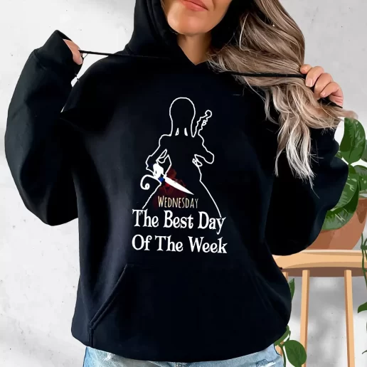 Aesthetic Hoodie Wednesday Addams The Best Day Of The Week 1