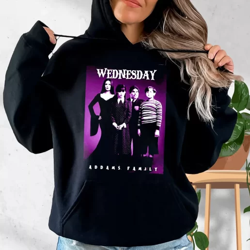 Aesthetic Hoodie Wednesday Addams family all cast 1