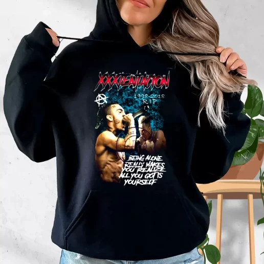 Aesthetic Hoodie Xxxtentacion Hip Hop Rapper Being Alone Trendy Outfit 1