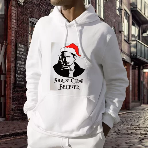 Aesthetic Shady Claus Believer Hooded Christmas Sweater 1