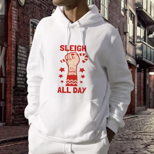 Aesthetic Sleigh All Day Hooded Christmas Sweater 1