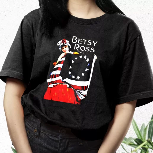 Aesthetic T Shirt Betsy Ross American Flag 1776 Art Best Gifts For Veterans Day 1