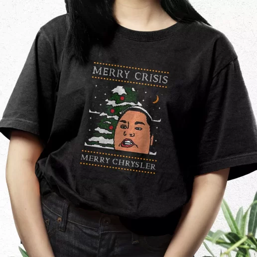 Aesthetic T Shirt Christine Sydelko Merry Crimus Crisis Chrysler Christmas Xmas Streetwear Outfits 1